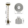 XXLED LED-Pendelleuchte - BOLBRO - für E27 LED - technische Ansicht