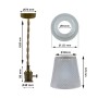 XXLED LED-Pendelleuchte - STRANDA - für E27 LED - technische Ansicht