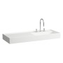 Vasque LAUFEN Kartell 120 x 46 cm, avec étagère à gauche, sans trou de robinet
