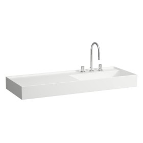 Vasque LAUFEN Kartell 120 x 46 cm, avec étagère à gauche, sans trou de robinet
