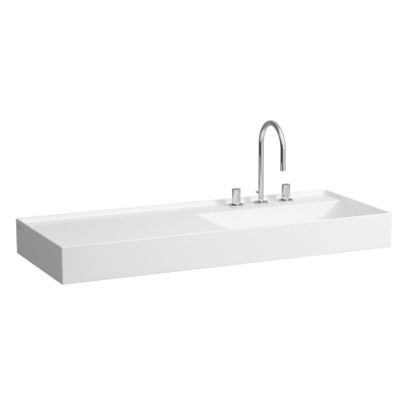 Vasque LAUFEN Kartell 120 x 46 cm, avec étagère à gauche, sans trou de robinet