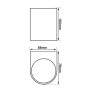 XXLED LED Wandleuchte Aussen - IP65 - GU10 x2 - technische Ansicht