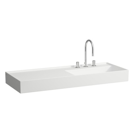 Vasque LAUFEN Kartell 120 x 46 cm, avec étagère à gauche, sans trou de robinet