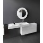 Vasque LAUFEN Kartell 120 x 46 cm, avec étagère à gauche, sans trou de robinet - vue technique
