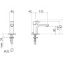 Rubinetto monocomando per lavabo Villeroy & Boch Cult con tappo - vista dettagliata