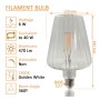 XXLED Ampoule LED à filament -CONIC- Décorative 6W E27 - Ambre - GRAND Ø120mm