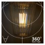 XXLED Ampoule LED à filament -CONIC- Décorative 6W E27 - Ambre - GRAND Ø120mm - vue technique