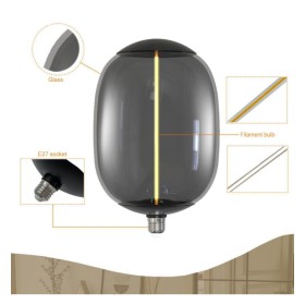 XXLED LED-Glühlampe mit Rauchglas-Filament BIG - 4W E27 - T178 - Bernstein