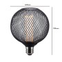 XXLED Lampada LED - Metallo nero moderno - 4W - E27 - G125 - Dimmerabile - vista dettagliata