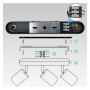 XXLED Deckenleuchte Verstellbar - AMSTERDAM SCHWARZ - Aluminium - für 3 GU10-Lampen - technische Ansicht