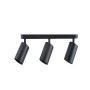 XXLED Deckenleuchte Verstellbar - AMSTERDAM SCHWARZ - Aluminium - für 3 GU10-Lampen - technische Ansicht