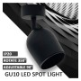 XXLED Deckenstrahler Schwenkbar - LEIDEN SCHWARZ - für 1 GU10-Lampe - technische Ansicht