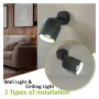 XXLED Deckenstrahler Schwenkbar - LEIDEN SCHWARZ - für 1 GU10-Lampe - Produktansicht