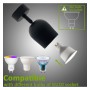 XXLED Deckenstrahler Schwenkbar - LEIDEN SCHWARZ - für 1 GU10-Lampe - Detailansicht