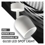 XXLED Deckenstrahler schwenkbar - LEIDEN WEISS - für 1 GU10-Lampe - technische Ansicht