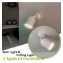 XXLED Deckenstrahler schwenkbar - LEIDEN WEISS - für 1 GU10-Lampe - Produktansicht