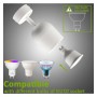 XXLED Deckenstrahler schwenkbar - LEIDEN WEISS - für 1 GU10-Lampe - Detailansicht