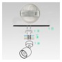 XXLED Deckenstrahler schwenkbar - LEIDEN WEISS - für 1 GU10-Lampe - technische Ansicht