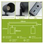 XXLED Orientierbare Deckenleuchte - ROTERDAM SCHWARZ - Aluminium - für zwei GU10-Lampen