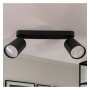 XXLED Orientierbare Deckenleuchte - ROTERDAM SCHWARZ - Aluminium - für zwei GU10-Lampen - Detailansicht