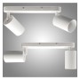 XXLED Orientierbare Deckenleuchte - ROTERDAM WEISS - Aluminium - für zwei GU10-Lampen - Produktansicht