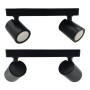 XXLED Schwarze Deckenleuchte für 2x GU10