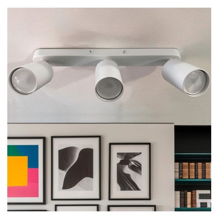 XXLED Schwenkbare Deckenleuchte - AMSTERDAM WEISS - Aluminium - für 3 GU10 Lampen