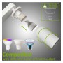 XXLED Schwenkbare Deckenleuchte - AMSTERDAM WEISS - Aluminium - für 3 GU10 Lampen - Detailansicht