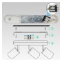 XXLED Schwenkbare Deckenleuchte - AMSTERDAM WEISS - Aluminium - für 3 GU10 Lampen - technische Ansicht