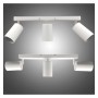 XXLED Schwenkbare Deckenleuchte - AMSTERDAM WEISS - Aluminium - für 3 GU10 Lampen - Produktansicht