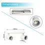 XXLED Weisses Deckenlicht für 2x GU10 - technische Ansicht