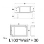 XXLED Dimmbare Treiber DALI 2 - PUSH - 25W - 42W BOKE | 3v-42v | 600mA-1100mA | IP20 - technische Ansicht