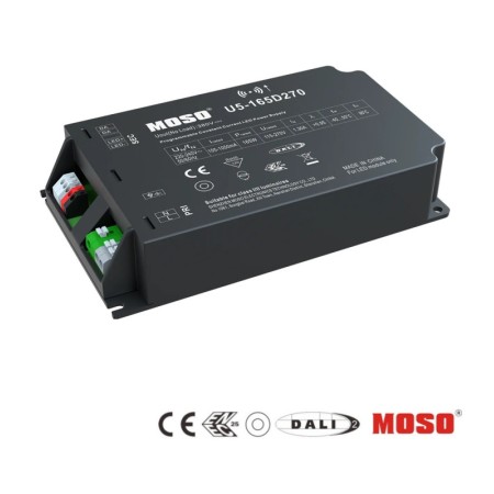 XXLED Alimentation LED MOSO 165W - Série U5 - DALI-2 dimmable et programmable - ENEC25