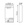 XXLED Alimentatore Slim 12V 100W 8.3A Alluminio - IP20 - vista tecnica