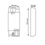 XXLED Netzteil Slim 12V 60W 5A Aluminium - IP20 - technische Ansicht