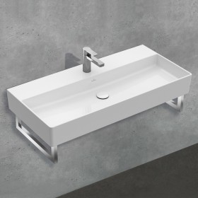 Villeroy & Boch Memento 2.0 Lavabo 100 cm con 1 foro per rubinetto, senza troppo pieno