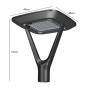 XXLED LED Strassenleuchte 100W TURIN Driver MeanWell SMD5050 240Lm/W 4000K