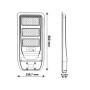 XXLED Solar-LED-Leuchte 150W - IP65 - 90º - technische Ansicht