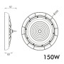 XXLED Industrielle LED-Hallenleuchte 150W UFO - NEW TITAN CCT - CHIP LUMILEDS SMD 2835 - Detailansicht