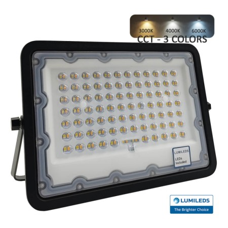 XXLED LED Flutlichtstrahler 100W NEW AVANT BLACK - CCT WÄHLBARE FARBE