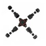 XXLED Kabelverbinder -X- IP68 - technische Ansicht
