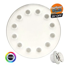 XXLED LED RGB Lampe - Tauchbar 36W PAR56 - DC12V - IP68 - Stahl 316 - STOSSFEST - IK10 - Pool