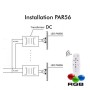 XXLED LED RGB Lampe - Tauchbar 36W PAR56 - DC12V - IP68 - Stahl 316 - STOSSFEST - IK10 - Pool