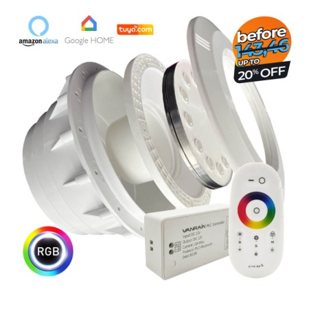 XXLED LED RGB Unterwasserlampe 36W PAR56-Packung - DC12V - IP68 - Edelstahl316