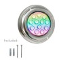 XXLED LED-Strahler Unterwasser RGB -36W - DC12V - IP68 - Rostfreier Stahl 316 - technische Ansicht