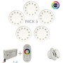XXLED PACK -5 - RGB Tauchbare LED-Lampe 36W PAR56 - DC12V - IP68 - Edelstahl316 - IK10 - Pool