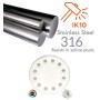 XXLED PACK -5 - RGB Tauchbare LED-Lampe 36W PAR56 - DC12V - IP68 - Edelstahl316 - IK10 - Pool