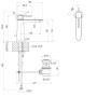 Robinet de lavabo monocommande Villeroy & Boch Conum avec bonde à tirette