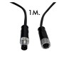 XXLED Câble de connexion étanche 12V-24V - IP68 - M8 - Mâle - Femelle 4x0,3mm2 - ø12mm - vue technique