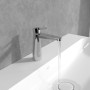 Robinet de lavabo monocommande Villeroy & Boch Conum avec bonde à tirette - vue technique